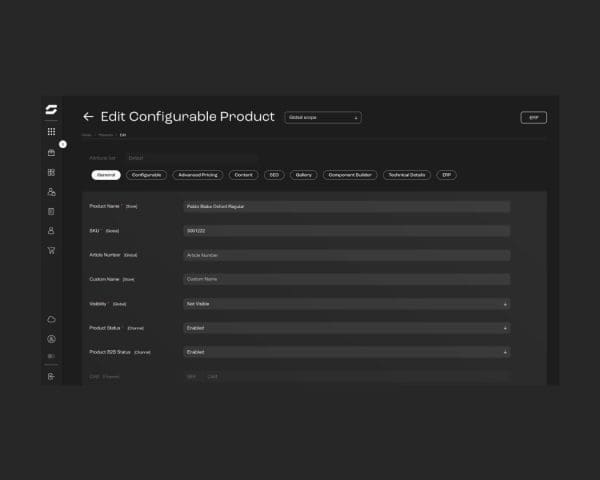 Configurable product - HDL eCommerce platform