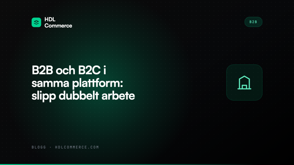 B2B och B2C i samma plattform: slipp dubbelt arbete