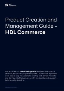 Product Creation & Management in HDL Commerce