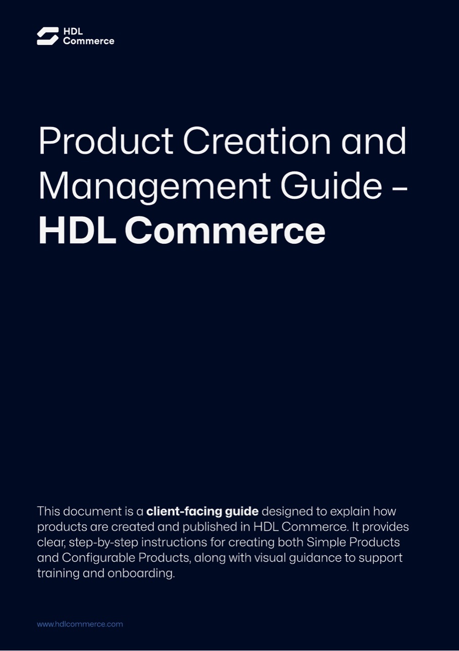 Product Creation & Management in HDL Commerce