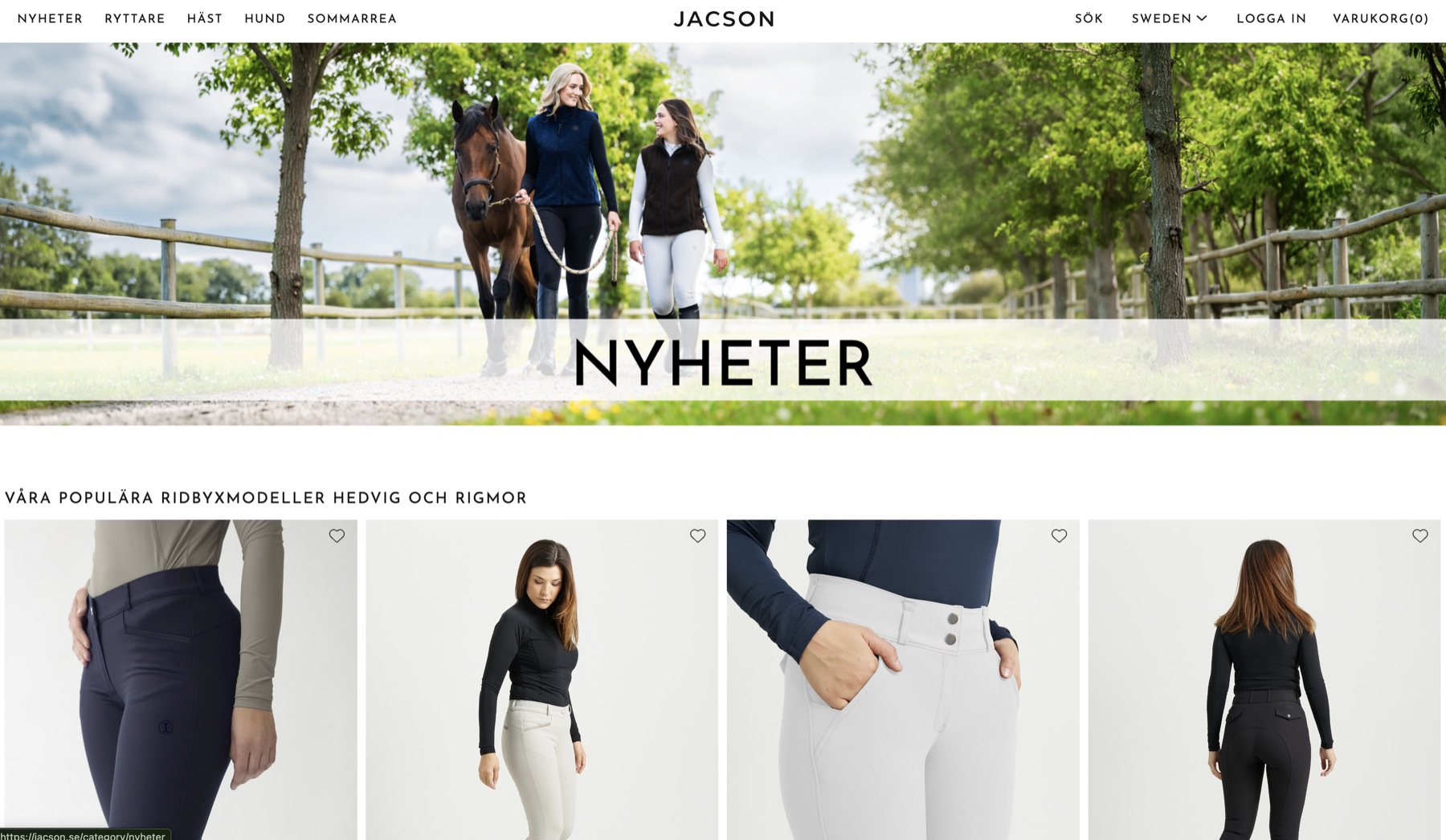 Jacson – startsida